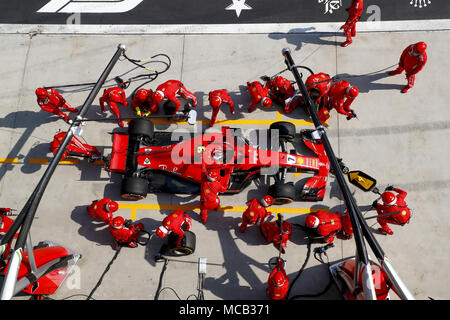 Shanghai: Motorsports: Formula 1 2018 Heineken Chinese Grand Prix Chinese Formula One Grand Prix Shanghai Circuit in Shanghai, China.#7 Kimi Raikkonen (FIN, Scuderia Ferrari), 15 April 2018. | usage worldwide Stock Photo