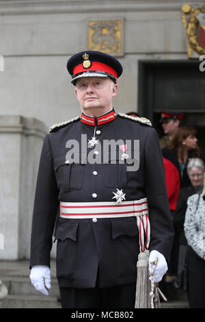 Manchester, UK. 15th Apr, 2018. The Lord Lieutenent at the remembrance Parade and service to commemorate The Battle Of Manchester Hill 100 years ago in France which saw the loss of 79 men, Manchester,15th April, 2018 (C)Barbara Cook/Alamy Live News Credit: Barbara Cook/Alamy Live News Stock Photo