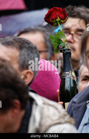 Paris, France. 12th Apr, 2018. Jacques Higelin funeral at the Père-Lachaise cemetery on April 12, 2018 in Paris, France. Stock Photo