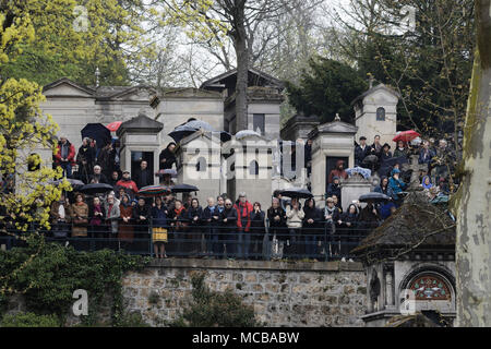 Paris, France. 12th Apr, 2018. Jacques Higelin funeral at the Père-Lachaise cemetery on April 12, 2018 in Paris, France. Stock Photo