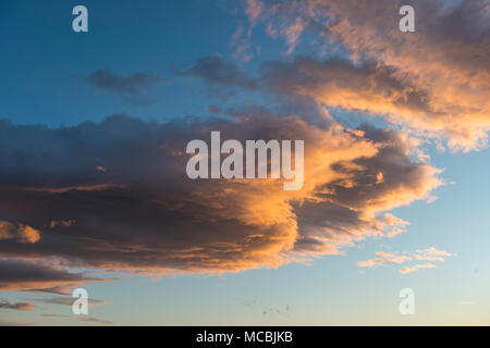 Clouds in the evening sky, dramatic atmosphere Stock Photo