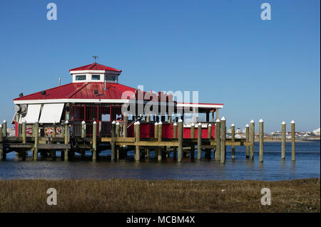 Restaurant in Ocean City Maryland on the water Stock Photo