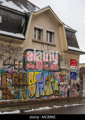Skatepark Hollerich, Rue de l'Abattoir, Graffiti, Luxembourg City, Europe Stock Photo
