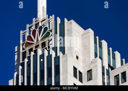 CHICAGO, IL, USA - November 8, 2017: Close up image of the NBC Chicago building Stock Photo