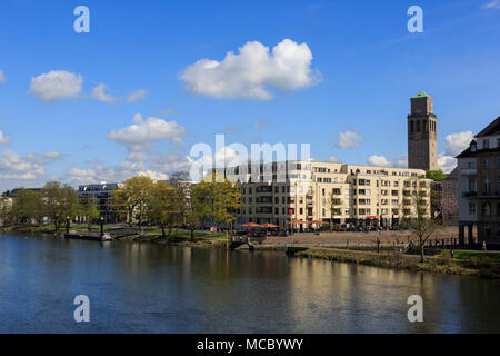 Town centre with the Ruhrbania development, Mülheim an der Ruhr, Ruhr Area, North Rhine-Westphalia, Germany Stock Photo