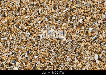 Colorful pebbles on the public beach at Cape Henlopen state park, Delaware, USA Stock Photo
