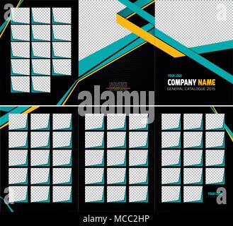 Professional tri-fold catalog, brochure and flyer template for business purpose Stock Vector