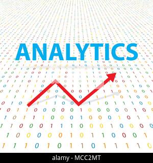 Analytics in digital cybernetic space. Vector illustration . Stock Vector