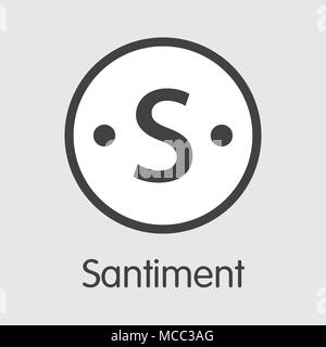 Santiment - Digital Currency Graphic Symbol. Stock Vector
