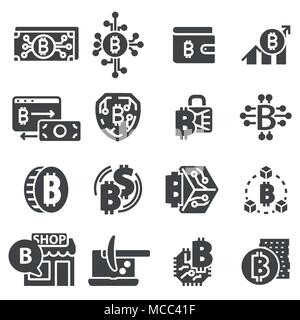 Bitcoin symbol in flat design. Vector illustration Stock Vector