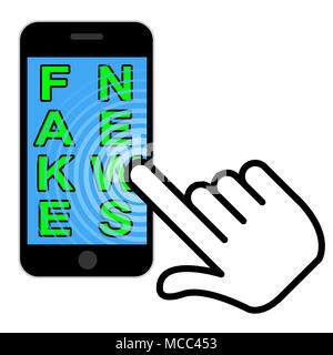 Fake News Message On A Smart Phone 3d Illustration Stock Photo - Alamy