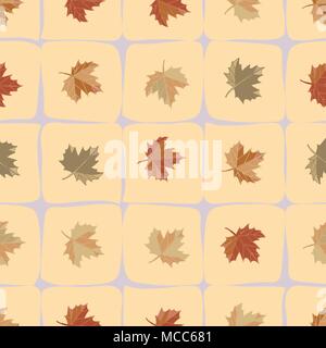Maple leaves seamless pattern background Stock Vector