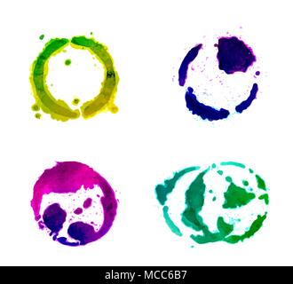 A set of bright round spots Stock Vector