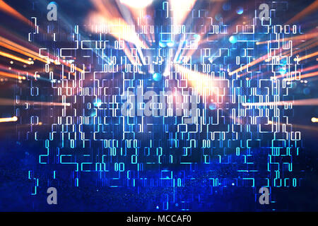 Abstract Glitch Texture background over glitter Stock Photo
