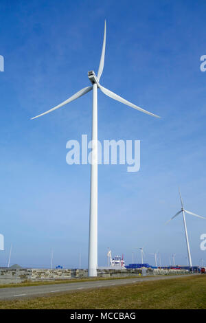 Westereems wind farm, Eemshaven, Netherlands Stock Photo
