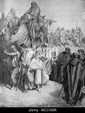 Joseph sold by his Brethren. Bible illustration by  Gustave Doré. Stock Photo