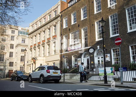 The former Italian Hospital (Ospedale Italiano) in Queen Square, London, UK Stock Photo