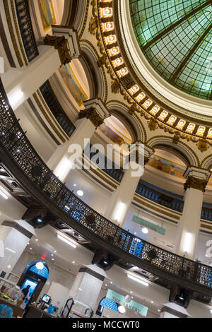 Self-serve wine by the glass wine tasting station inside Heinen's Grocery  Store in downtown Cleveland.Ohio.USA Stock Photo - Alamy