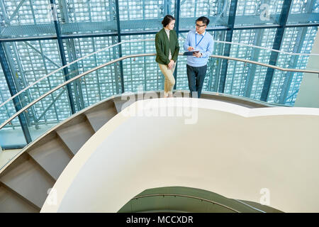Working Process in Modern Office Building Stock Photo