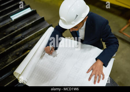Making Corrections in Blueprint Stock Photo