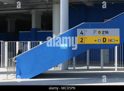 Nizhny Novgorod, Russia. 15th Apr, 2018. Opening day of the Nizhny Novgorod stadium for FIFA World Cup 2018. Credit: Aleksey Fokin/SOPA Images/ZUMA Wire/Alamy Live News Stock Photo