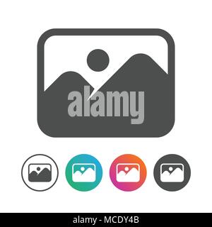 Simple Landscape Icon Vector Symbol Graphic Logo Design Set Stock Vector