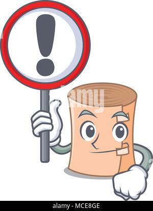 With sign medical gauze character cartoon vector illustration Stock Vector
