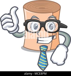 Businessman medical gauze character cartoon vector illustration Stock Vector