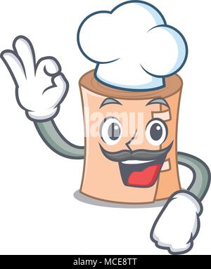 Chef medical gauze character cartoon vector illustration Stock Vector