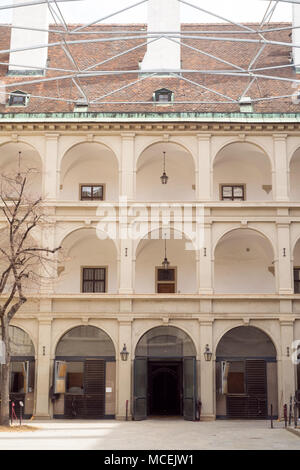 The Spanish Riding School,  Spanische Hofreitschule is a traditional riding school for Lipizzaner horses. Vienna, Austria, Europe. Stock Photo