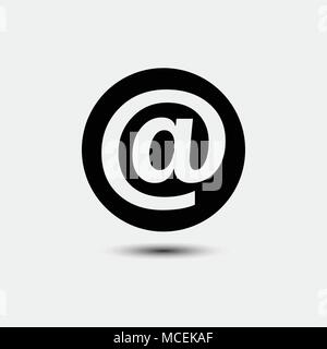 Email address icon. Money glyph icon. gmail icon Stock Vector