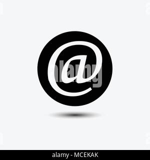 Email address icon. Money glyph icon. gmail icon Stock Vector