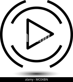 play icon vector isolated. Vector illustration. Web icon Stock Vector