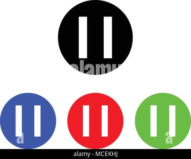 Pause glyph icon. Vector illustration. multimedia icon Stock Vector