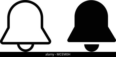 Bell Icon in trendy flat style isolated on grey background