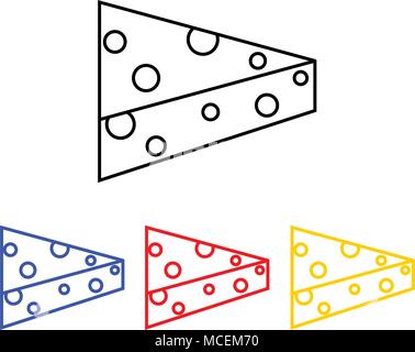 Cheese line icon, outline vector sign. vector illustration. web icon Stock Vector