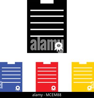 Contract glyph icon. vector illustration. web icon Stock Vector