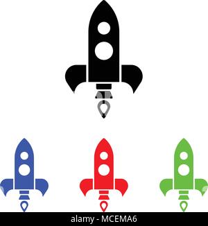 Glyph rocket Icon. vector illustration. web icon Stock Vector