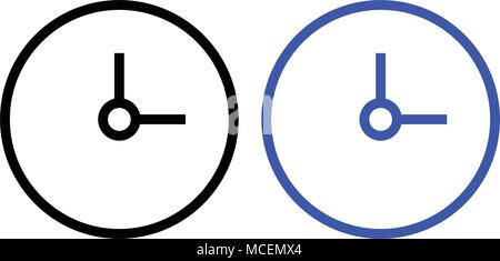 Clock outline icon. Time icon vector illusrtation Stock Vector