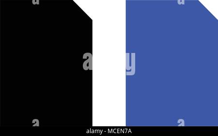 File Flat Icon. vector illustration. Black and Blue color Stock Vector