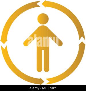 human process icon, vector illustration, processing icon Stock Vector