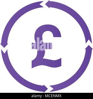 Pound turnover icon, vector illustration, pound icon Stock Vector