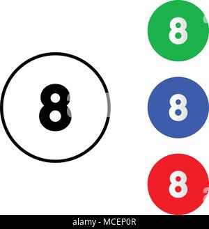 Number 6 icon vector. vector illustration. flat and outline style Stock Vector