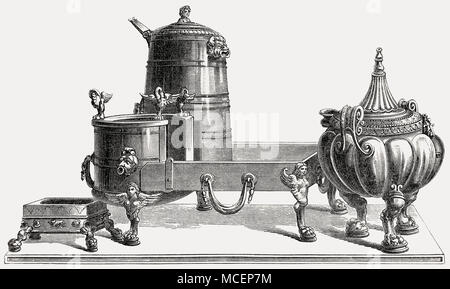 Kitchen instruments in ancient Rome Stock Photo