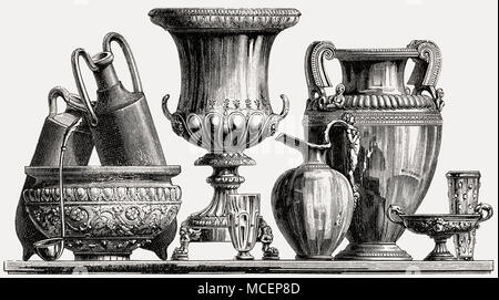 Pottery and vessels in ancient Rome Stock Photo