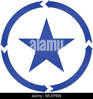 Star turn icon. vector illustration. flat style Stock Vector