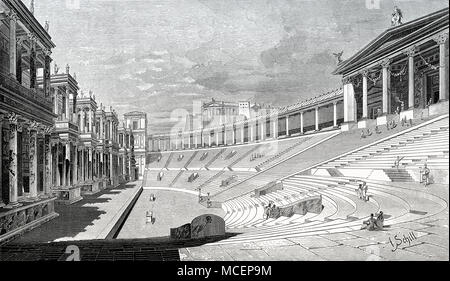 The Theatre of Pompey, Ancient Rome, Reconstruction Stock Photo - …