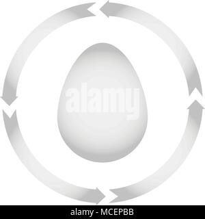 Egg turn icon. vector illustration. flat style Stock Vector