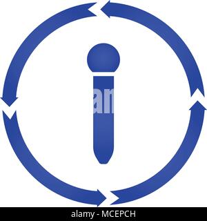 Microphone turn icon. vector illustration. flat style Stock Vector