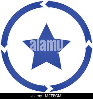 Star turn icon. vector illustration. flat style Stock Vector